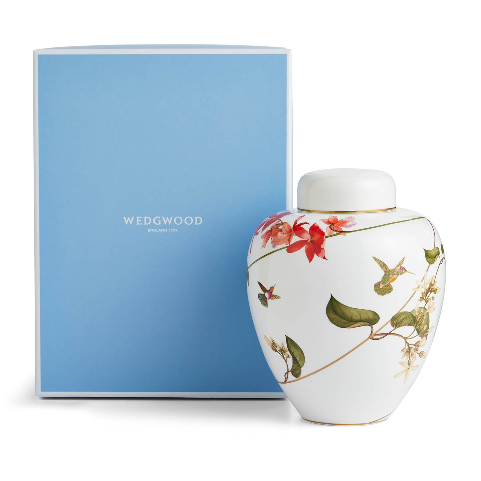 wedgwood.com | Hummingbird Lidded Vase 9.8in