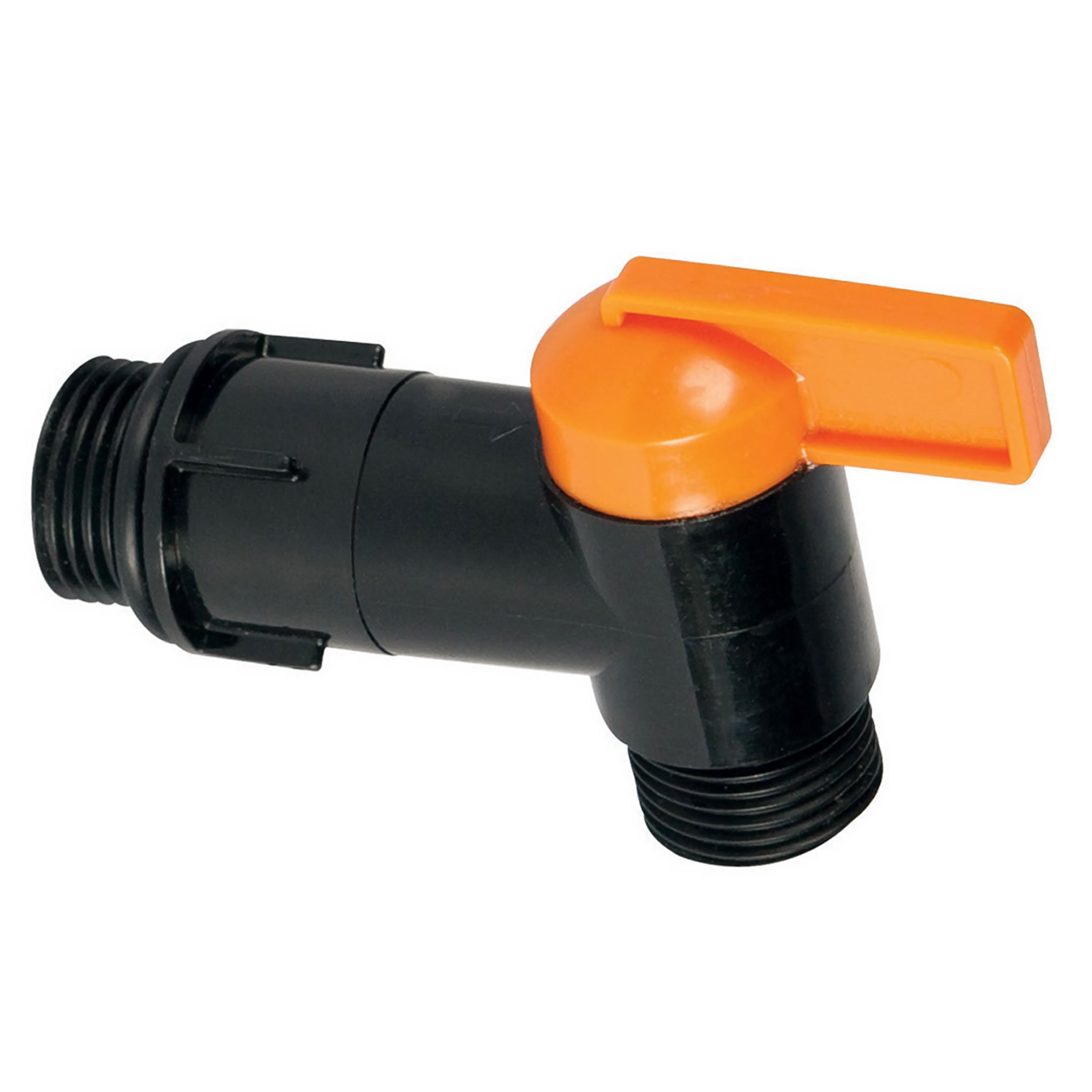 Fiskars Black & Orange Plastic Rain Collection Barrel Spigot Faucet Tap Spout 