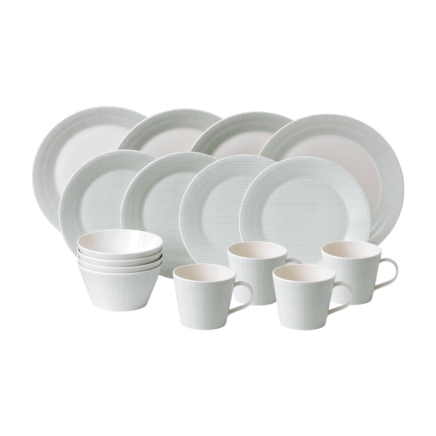 NEW/UNUSED DOTS ROYAL DOULTON PACIFIC 16 PIECE DINNER SET 