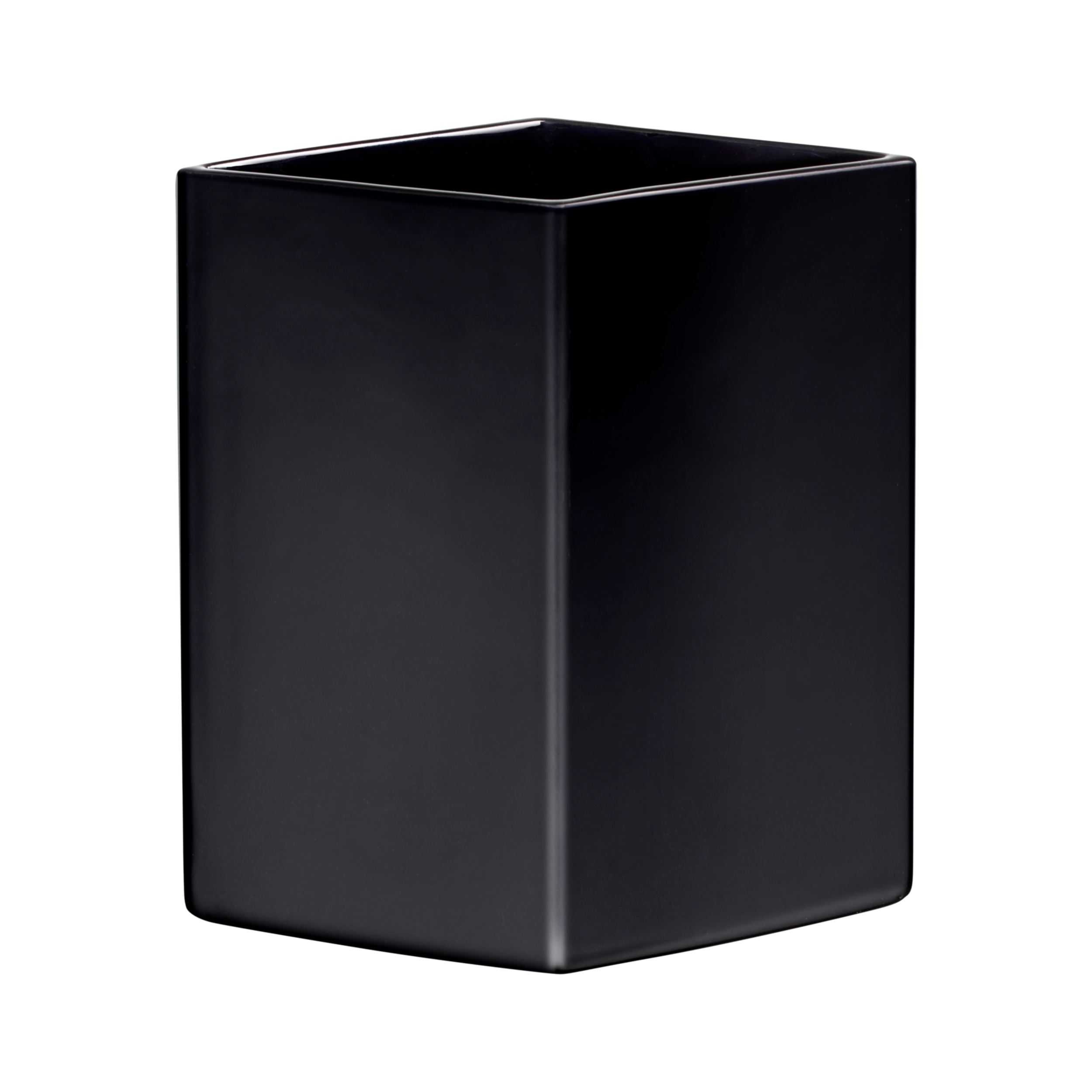 Ruutu ceramic vase 225mm black | Iittala